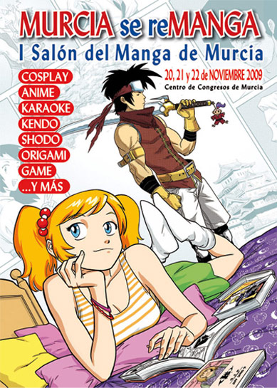 Cartel de Espín para el I Salón del Manga de Murcia