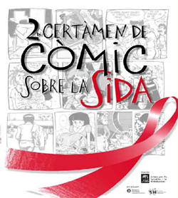 Cartel de 2º Certamen de Cómic sobre SIDA