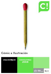 Portada folleto divulgativo Creación Joven 2008. Cómic e Ilustración